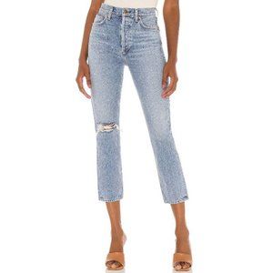 Agolde Riley High Rise Straight Crop Jeans-sz 24